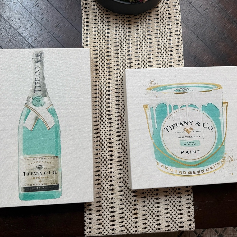 Tiffany & Co. Teal and Gold Paint Can Art